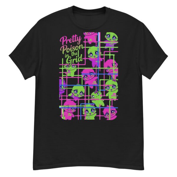 Pretty Poison in the Grid - Neon Kawaii Monster Circuit Tee