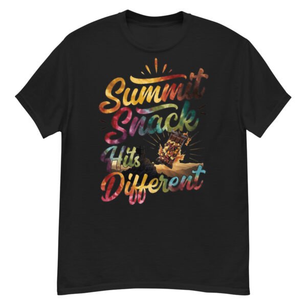 Summit Snack Hits Different - Tie-Dye Hiker Trail Mix Graphic T-Shirt