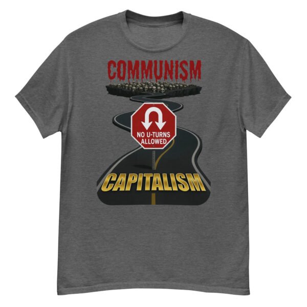 Communism Capitalism No U-Turns Road Sign