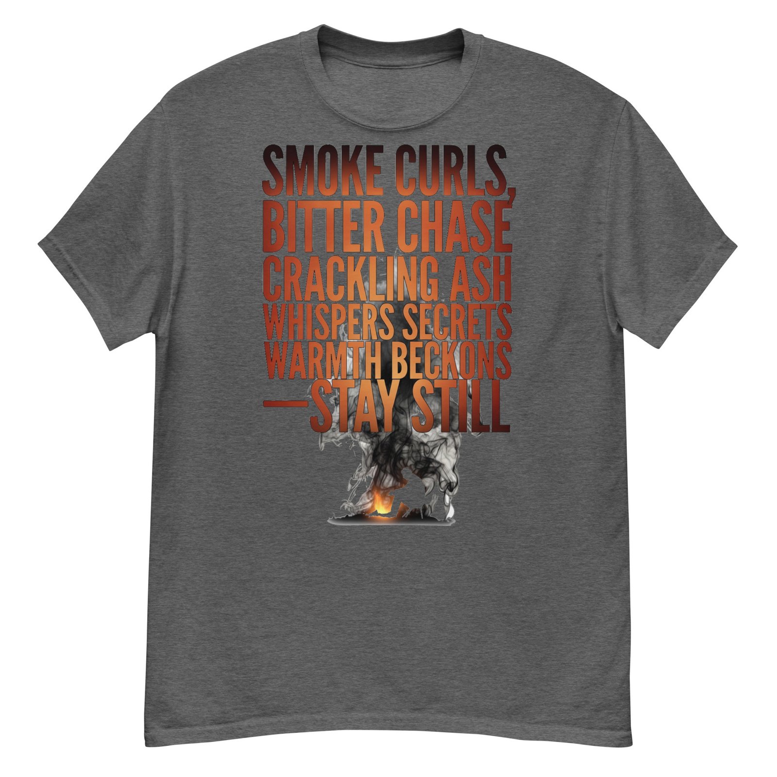 Smoke Curls Fire Poetic Typography