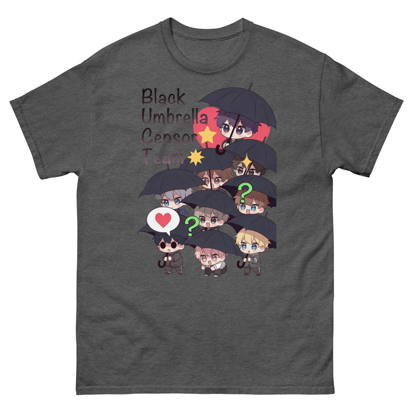 Black Umbrella Censor Team - Chibi Satire Graphic