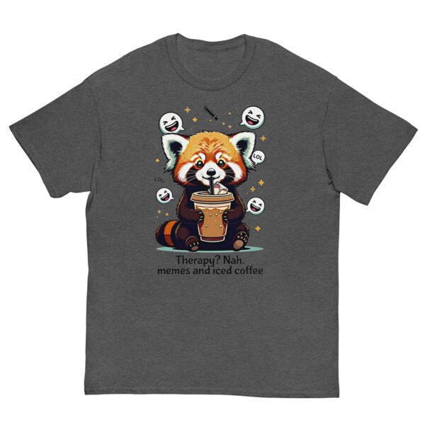 Therapy? Nah, Memes and Iced Coffee - Funny Red Panda T-Shirt