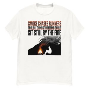 Smoke Chases Runners Fire Silhouette