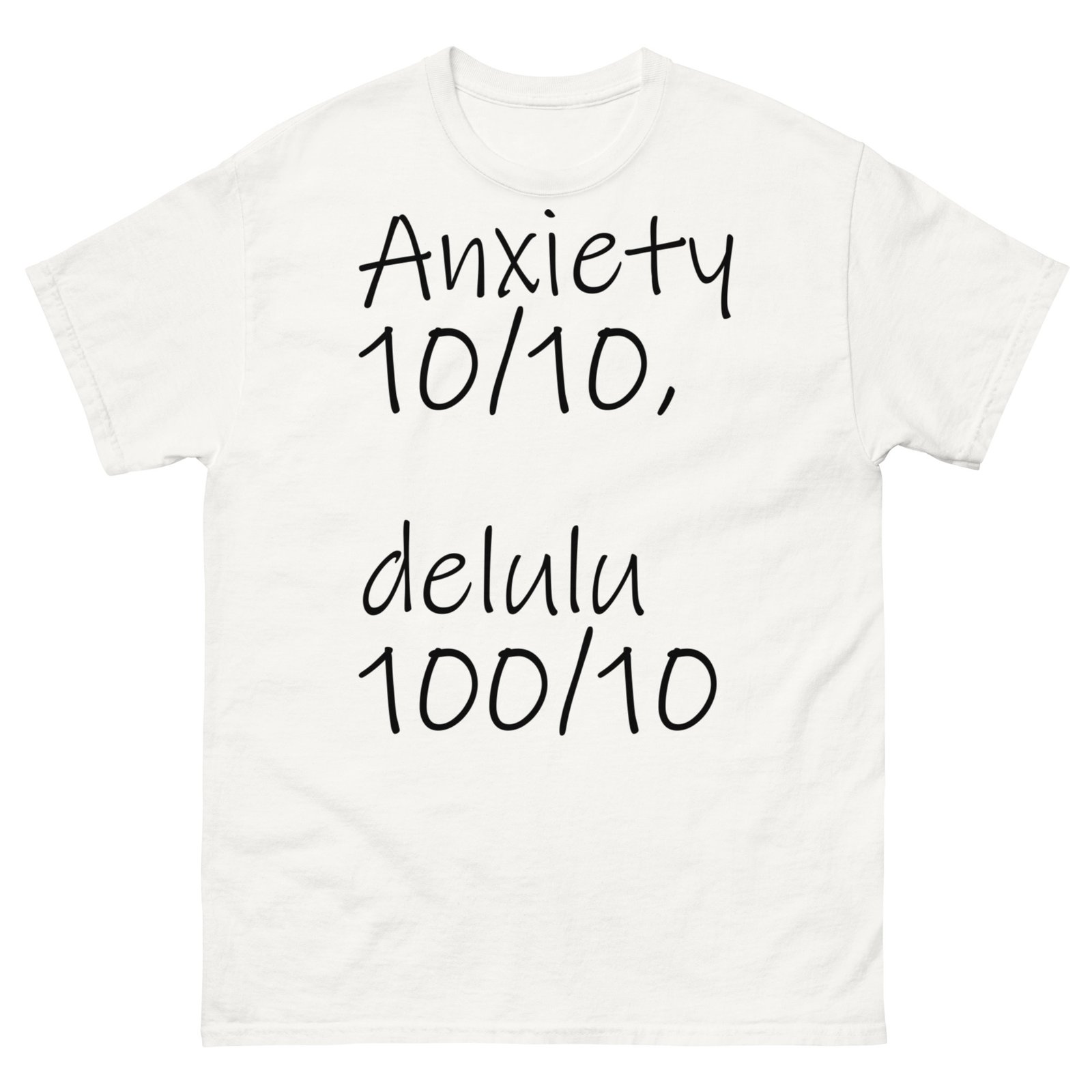 Anxiety 10-10 delulu 100-10