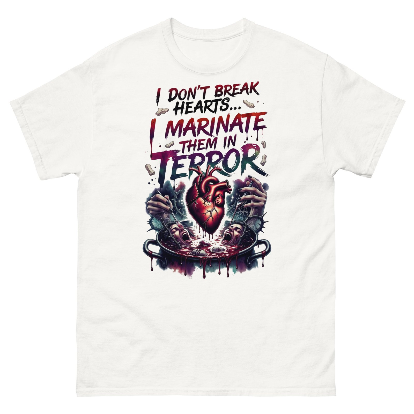 I Don't Break Hearts, I Marinate Them In Terror – Horror Heart Cauldron
