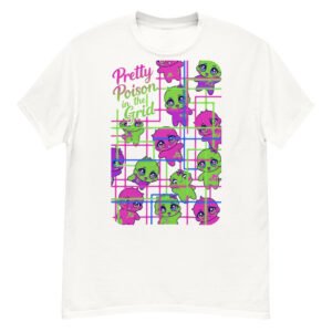Pretty Poison in the Grid - Neon Kawaii Monster Circuit Tee