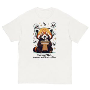 Therapy? Nah, Memes and Iced Coffee - Funny Red Panda T-Shirt