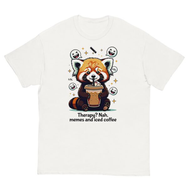 Therapy? Nah, Memes and Iced Coffee - Funny Red Panda T-Shirt