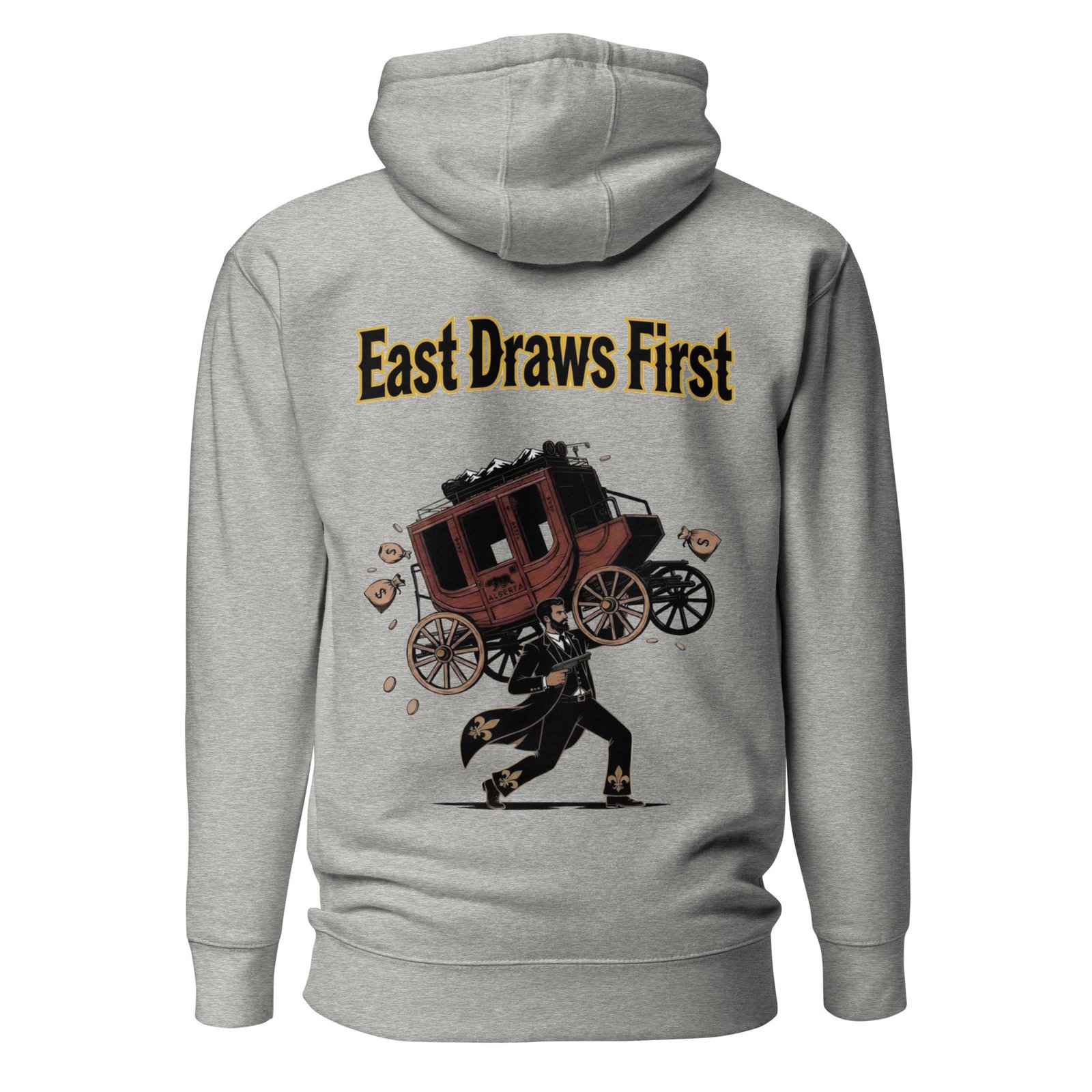 East Draws First – Alberta Stagecoach Outlaw Unisex Hoodie