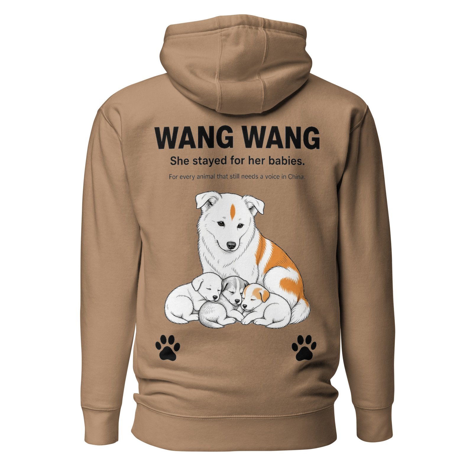 Wang Wang: She Stayed for Her Babies Unisex Hoodie