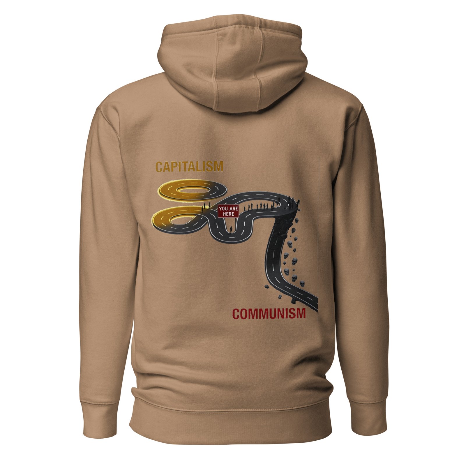 You Are Here: Capitalism Loops, Communism Drops Unisex Hoodie