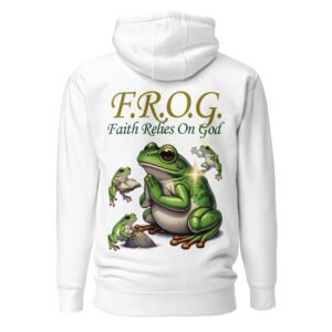 F.R.O.G. — Faith Relies On God Praying Frog Unisex Hoodie